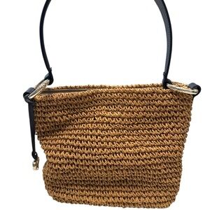 Brighton Natural Blue Raffia Purse